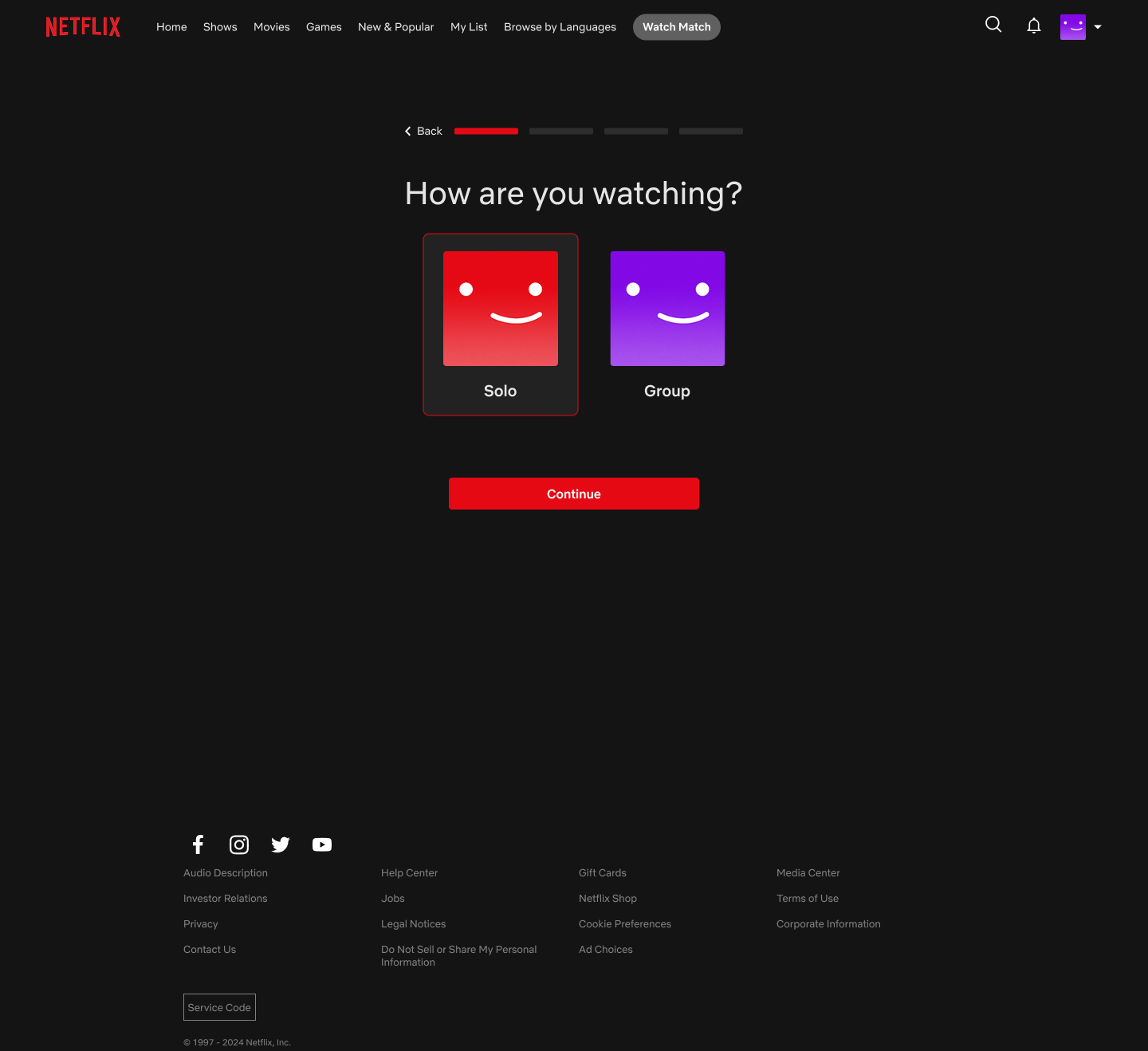 Solo viewing path selected