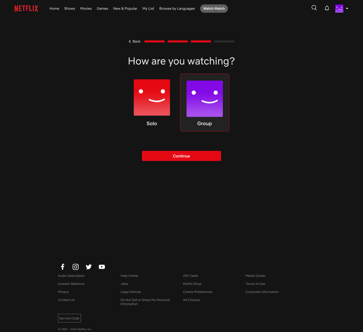 Group viewing path selected
