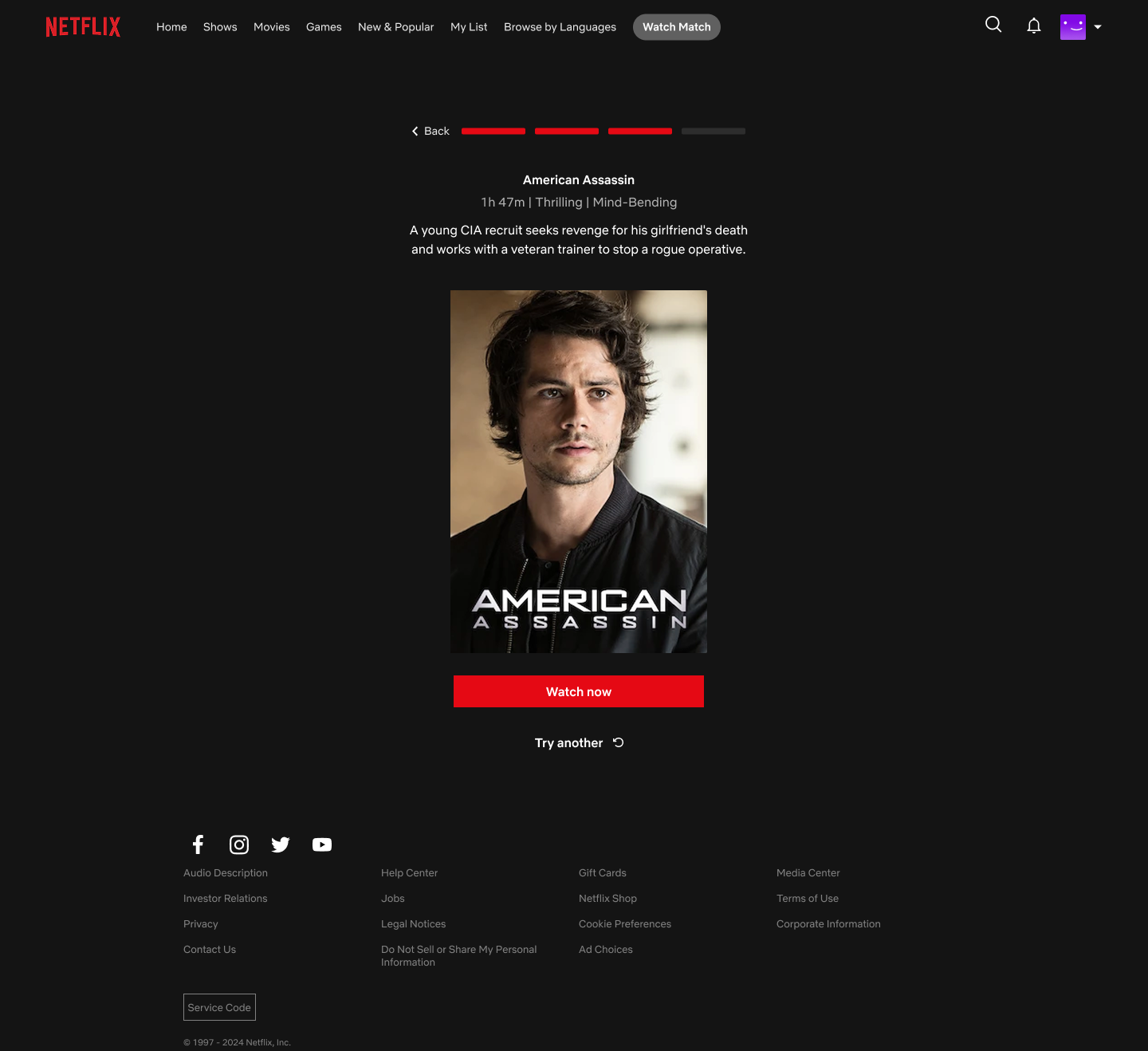 Group match for American Assassin